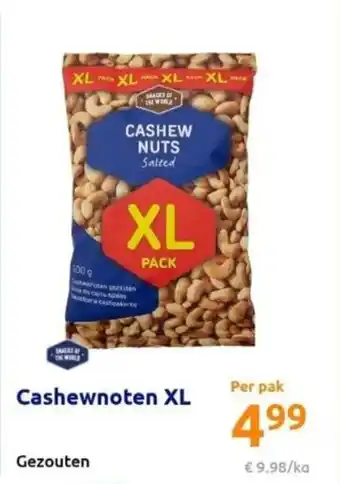 Action Cashewnoten XL Gezouten aanbieding