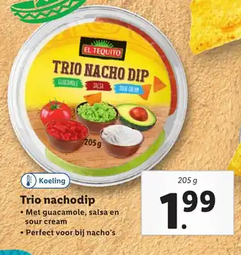 Lidl Trio nachodip 205g aanbieding