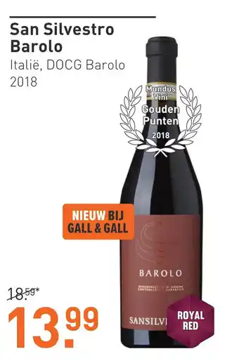 Gall & Gall San Silvestro Barolo aanbieding