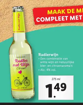 Lidl Radlerwijn 275ml aanbieding