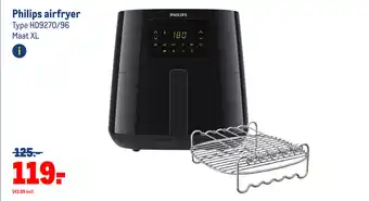 Makro Philips airfryer Type HD9270/96 Maat XL aanbieding