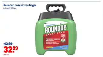 Makro Roundup onkruidverdelger Inhoud 5 liter aanbieding