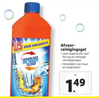 Lidl Afvoer- reinigingsgel 1 liter aanbieding