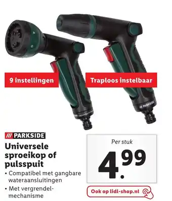 Lidl Universele sproeikop of pulsspuit aanbieding