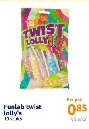 Action Funlab twist lolly's aanbieding