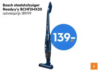 Blokker Bosch steelstofzuiger readyy'y bchf2mx20 aanbieding