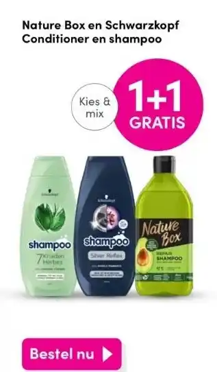 DA Nature box en schwarzkopf conditioner en shampoo aanbieding