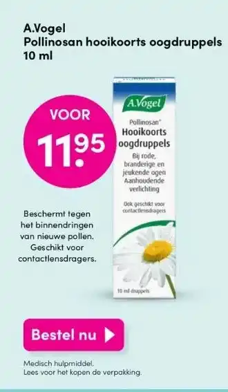 DA A.vogel pollinosan hooikoorts oogdruppels 10 ml aanbieding