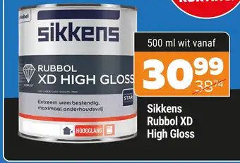 De voordeelmarkt Sikkens rubbol xd high gloss aanbieding