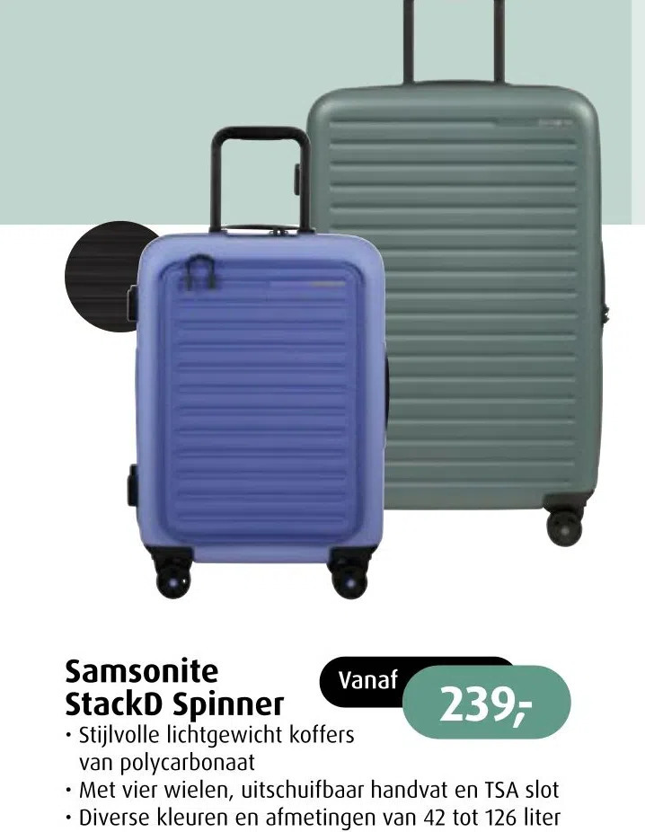 De Wit Schijndel Samsonite stackd spinner aanbieding