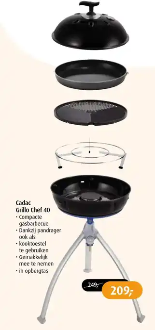 De Wit Schijndel Cadac grillo chef 40 aanbieding