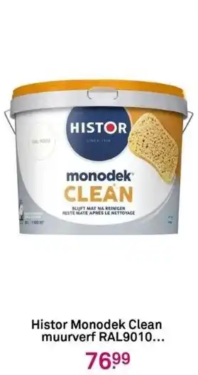 Karwei Histor monodek clean muurverf ral9010 gebroken wit 10 liter aanbieding