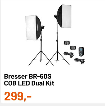 Kamera Express Bresser br-60s cob led dual kit aanbieding