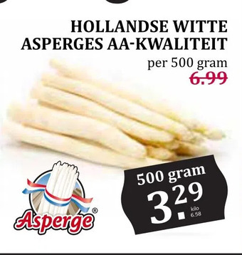 Boon`s Markt Hollandse witte asperges aa-kwaliteit aanbieding