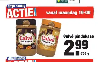 ALDI Calve Pindakaas 650 g aanbieding