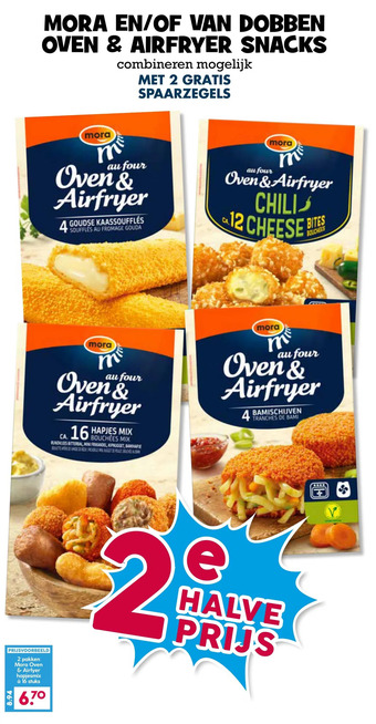 Boon`s Markt Mora en/of van dobben oven & airfryer snacks aanbieding