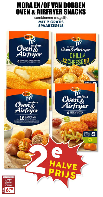 MCD Supermarkt Mora en/of van dobben oven & airfryer snacks aanbieding