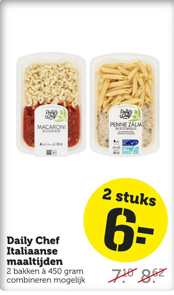 Coop Daily chef italiaanse maaltijden aanbieding