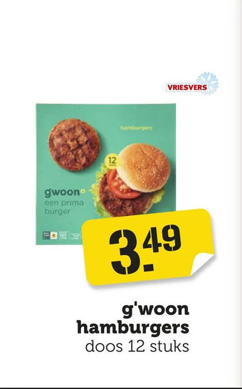 Coop G'woon hamburgers aanbieding