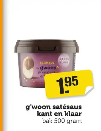 Coop G'woon satésaus kant en klaar aanbieding