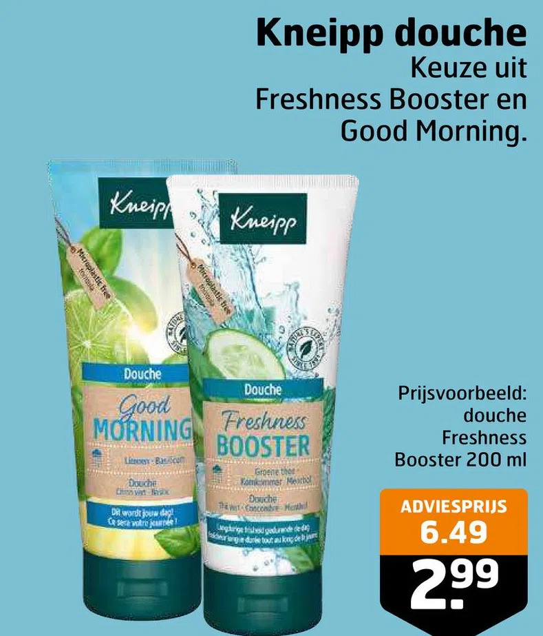 Trekpleister Kneipp douche aanbieding