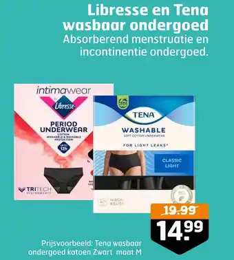 Trekpleister Libresse en tena wasbaar ondergoed aanbieding