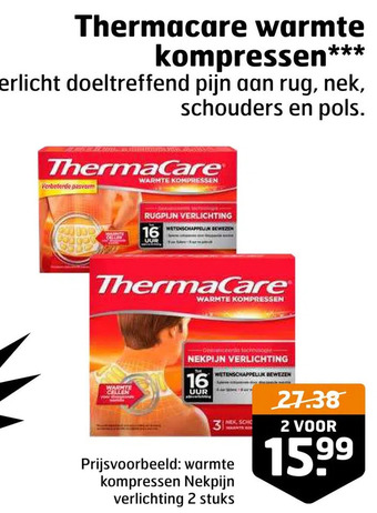 Trekpleister Thermacare warmte kompressen*** aanbieding