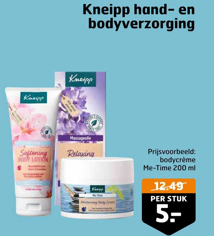 Trekpleister Kneipp hand- en bodyverzorging aanbieding