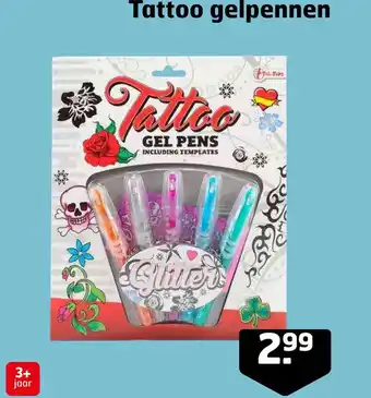 Trekpleister Tattoo gelpennen aanbieding