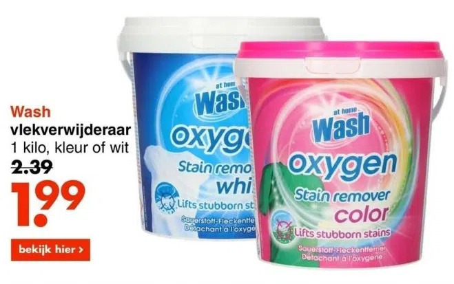Wibra Wash vlekverwijderaar aanbieding