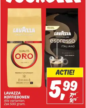 Dekamarkt Lavazza koffiebonen aanbieding