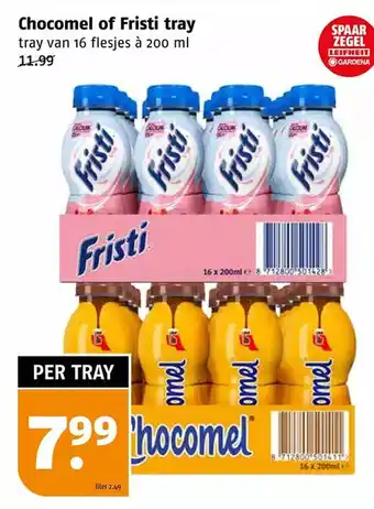 Poiesz Chocomel of fristi tray aanbieding