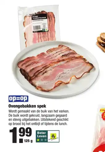 ALDI Ovengebakken Spek 125 g aanbieding