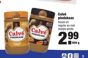 ALDI Calve Pindakaas 650 g aanbieding