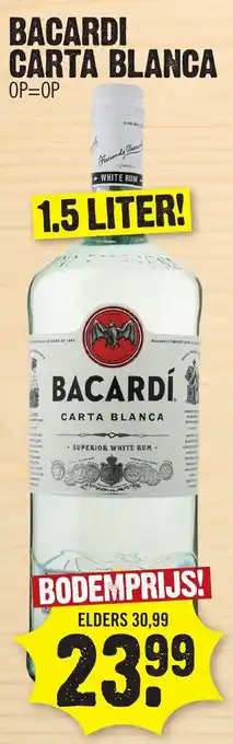 Super Dirck 3 BACARDI CARTA BLANCA aanbieding