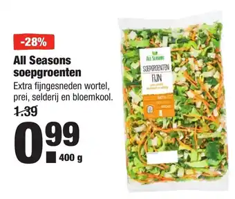 ALDI All Seasons Soepgroenten 400 g aanbieding