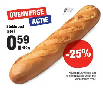 ALDI Stokbrood 400 g aanbieding