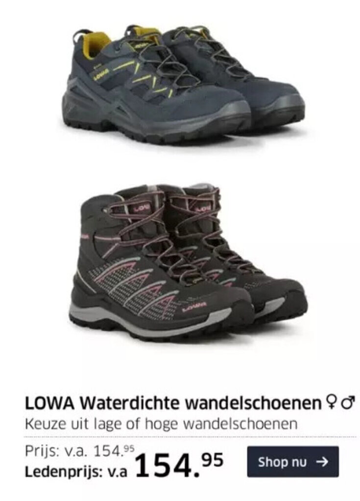 Waterdichte wandelschoenen anwb hot sale