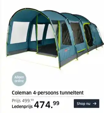 ANWB Coleman 4-persoons tunneltent aanbieding