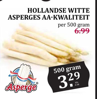 MCD Supermarkt Hollandse witte asperges aa-kwaliteit aanbieding