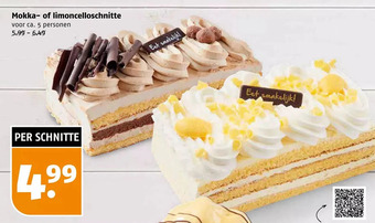 Poiesz Mokka- of limoncelloschnitte aanbieding