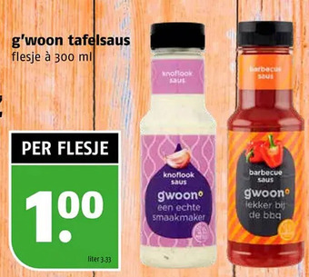 Poiesz G'woon tafelsaus aanbieding