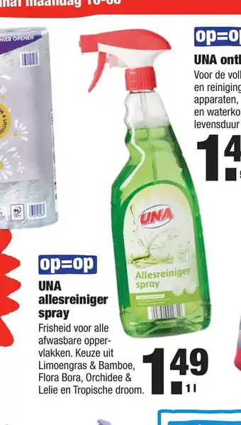 ALDI UNA Allesreiniger Spray 1L aanbieding