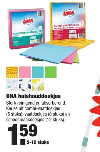 ALDI UNA Huishouddoekjes 5-12 stuks aanbieding