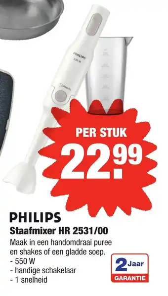 ALDI Philips Staafmixer HR 2531/00 per stuk aanbieding