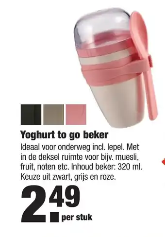 ALDI Yoghurt To Go Beker per stuk aanbieding