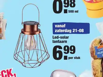 ALDI Led-Solar Lantaarn per stuk aanbieding