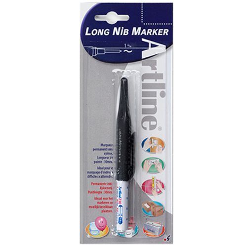 Artline permanente marker long nib marker zwart 1mm aanbieding bij Praxis