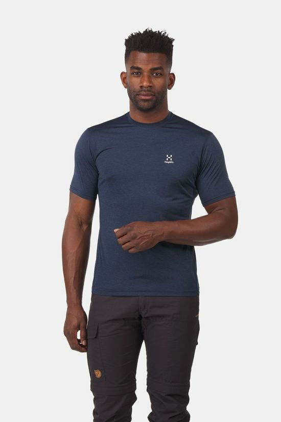 Bever Haglöfs ridge t-shirt blauw aanbieding