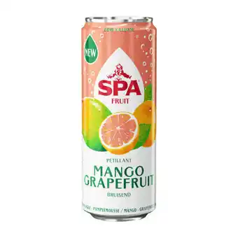 Coop Spa fruit mango grapefruit blik aanbieding